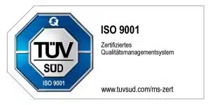 TÜV Süd Siegel ISO 9001 Zertifiziertes Qualitätsmanagementsystem